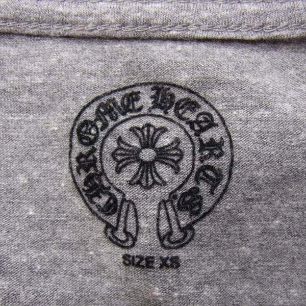 CHROME HEARTS クロムハーツ（原本無） 国内正規品 レディース ダガー 星条旗 プリント Vネック 半袖 カットソー Tシャツ グレー系 XS【中古】