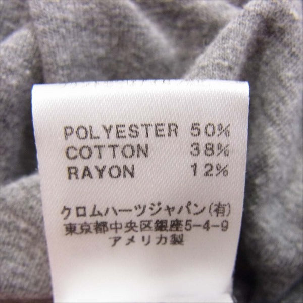 CHROME HEARTS クロムハーツ（原本無） 国内正規品 レディース ダガー 星条旗 プリント Vネック 半袖 カットソー Tシャツ グレー系 XS【中古】