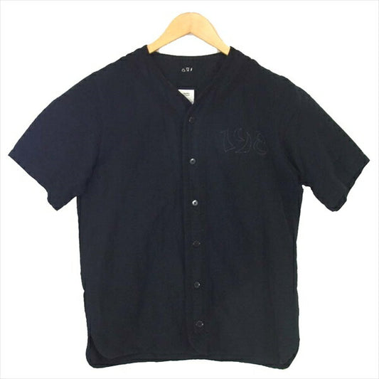 VISVIM ビズビム 0118105011017 18SS DUGOUT SHIRT S/S FLANNEL ベースボール  半袖シャツ 黒系 2【中古】