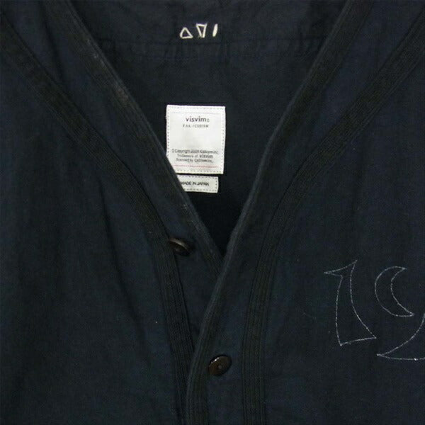 VISVIM ビズビム 0118105011017 18SS DUGOUT SHIRT S/S FLANNEL ベースボール  半袖シャツ 黒系 2【中古】
