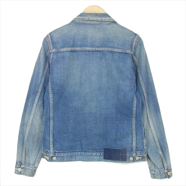 VISVIM ビズビム 0117105006003 17SS CHORE JKT PRIME DMGD 1st タイプ カバーオール デニム ジャケット インディゴブルー系 2【美品】【中古】