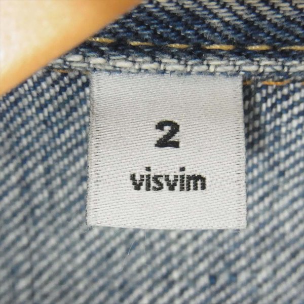 VISVIM ビズビム 0117105006003 17SS CHORE JKT PRIME DMGD 1st タイプ カバーオール デニム ジャケット インディゴブルー系 2【美品】【中古】