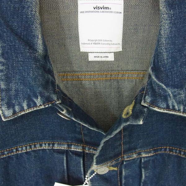 VISVIM ビズビム 0118305006001 18SS 101 JKT DAMAGED 2ndタイプ デニム ジャケット インディゴブルー系 2【美品】【中古】