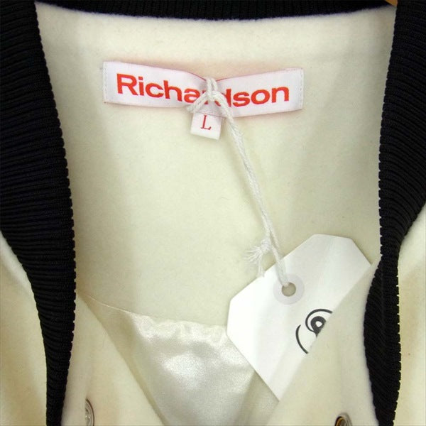 リチャードソン × Bonjour records JP CAR CLUB JK カークラブ ジャケット スタジャン 白系 L【新古品】【未使用】【中古】