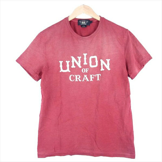 RRL ダブルアールエル UNION OF CRAFT ヴィンテージ 汚し 加工 Tシャツ レッド系 S【中古】