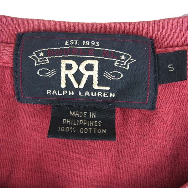 RRL ダブルアールエル UNION OF CRAFT ヴィンテージ 汚し 加工 Tシャツ レッド系 S【中古】