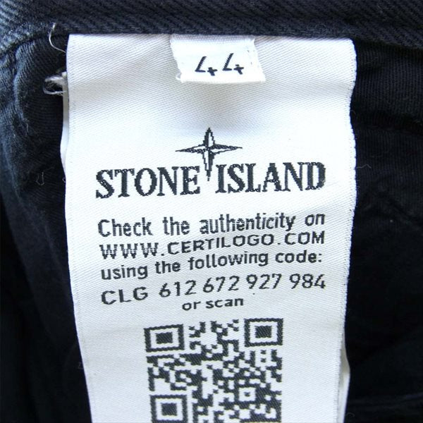 STONE ISLAND ストーンアイランド 651930313 Cotton Gabardine Cargo Pant カーゴ パンツ パンツ ブラック系 44【中古】