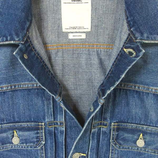 VISVIM ビズビム 0117105006001 17SS 101 JKT DAMAGED デニム ジャケット インディゴブルー系 2【中古】