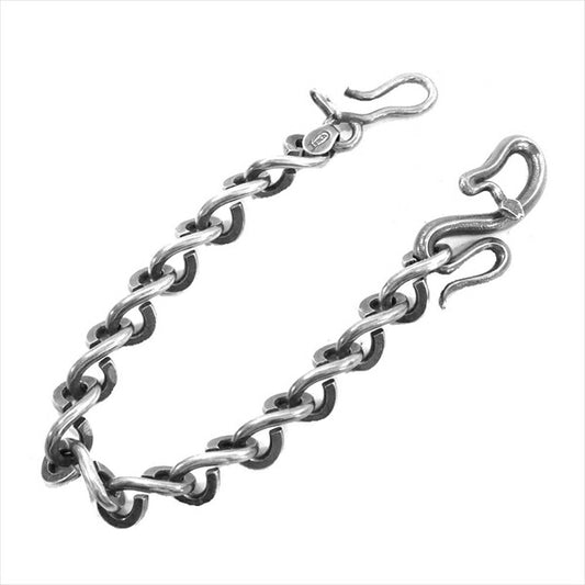 LYNCH SILVERSMITH リンチシルバースミス 611&407×13&813&614 スネーク ツイスト ヘアピン ウォレットチェーン グレー系【中古】