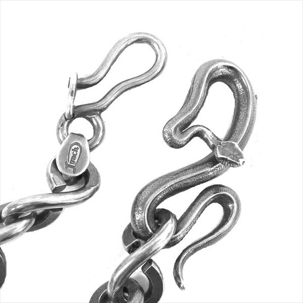 LYNCH SILVERSMITH リンチシルバースミス 611&407×13&813&614 スネーク ツイスト ヘアピン ウォレットチェーン グレー系【中古】