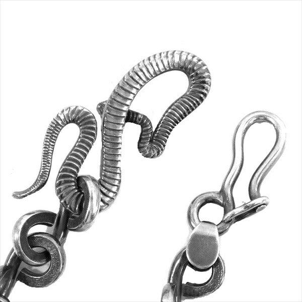 LYNCH SILVERSMITH リンチシルバースミス 611&407×13&813&614 スネーク ツイスト ヘアピン ウォレットチェーン グレー系【中古】