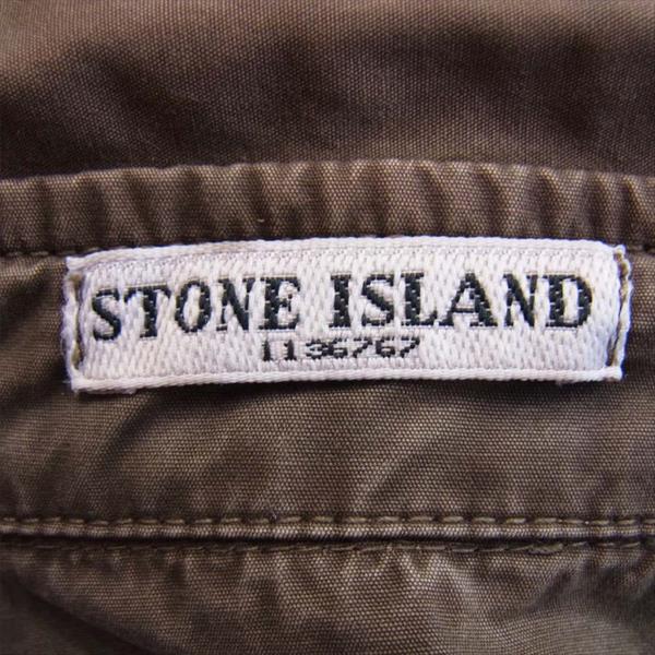 STONE ISLAND ストーンアイランド 5415118WN ジップ ワッペン ミリタリー ジャケット カーキ(オリーブグリーン)系 L【中古】