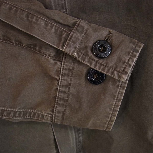 STONE ISLAND ストーンアイランド 5415118WN ジップ ワッペン ミリタリー ジャケット カーキ(オリーブグリーン)系 L【中古】