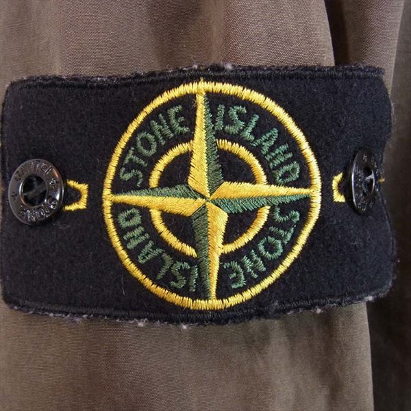 STONE ISLAND ストーンアイランド 5415118WN ジップ ワッペン ミリタリー ジャケット カーキ(オリーブグリーン)系 L【中古】