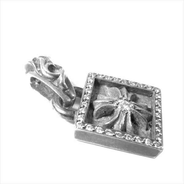 CHROME HEARTS クロムハーツ（原本無） フレームド CHプラス チャーム パヴェ ダイヤ ペンダントトップ シルバー【中古】