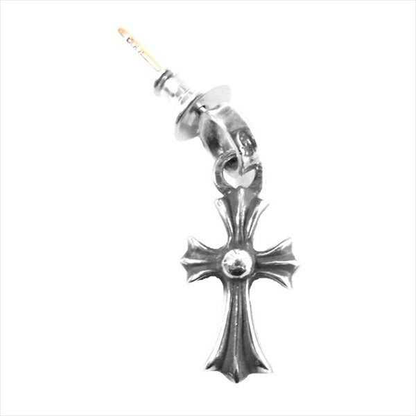 CHROME HEARTS クロムハーツ（原本無） ベイビー ファット クロス チャーム パヴェ ダイヤ ドロップ ピアス シルバー【中古】