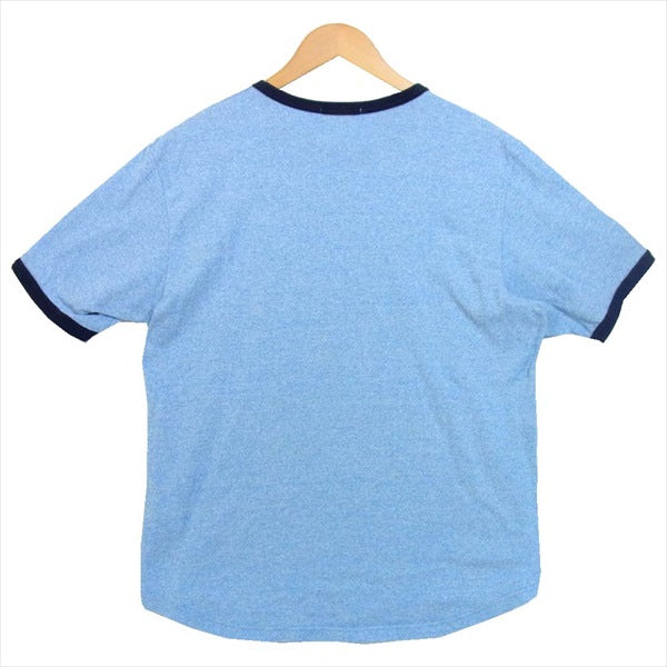 UNDERCOVER アンダーカバー トリム リンガー 半袖Tシャツ プリント コットン パイピング Tシャツ 水色系 3【中古】