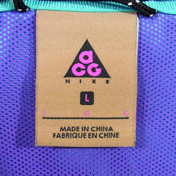 NIKE ナイキ 931907-560 ACG WOVEN HOOD ANORAK JACKET ハーフジップ ナイロンジャケット パープル系 L【中古】