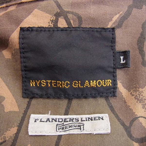 HYSTERIC GLAMOUR ヒステリックグラマー 0243AH06 US STENCIL pt 安全ピン カモ ミリタリー ジャケット カーキ(オリーブグリーン)系 L【中古】