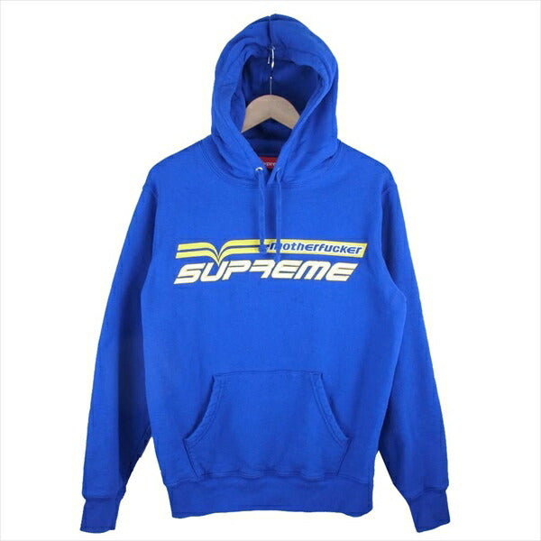 Supreme シュプリーム 19SS Motherfucker Hooded Sweatshirt フード スウェット パーカー 青【美品】【中古】