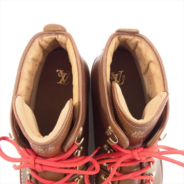 LOUIS VUITTON ルイ・ヴィトン × NIGO 20AW アルピニスト ライン アンクルブーツ ダミエ ブーツ ブラウン系 8【美品】【中古】