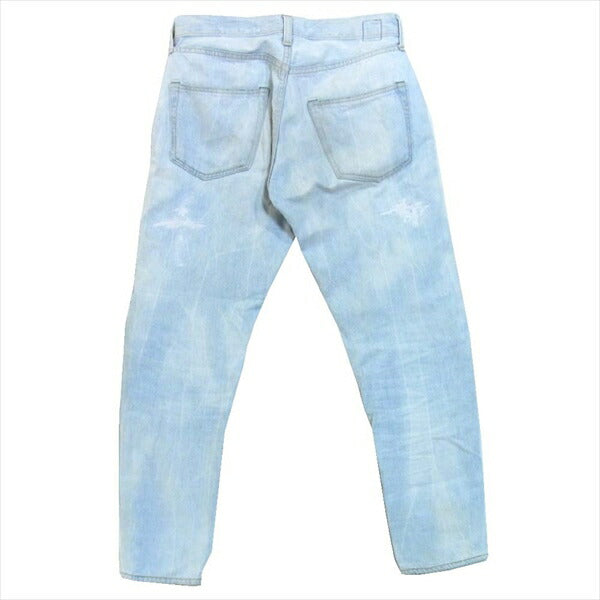 BRU NA BOINNE ブルーナボイン 7305 ダメージ リペア セルビッチ 赤耳デニム デニム パンツ ブルー系 ０【中古】