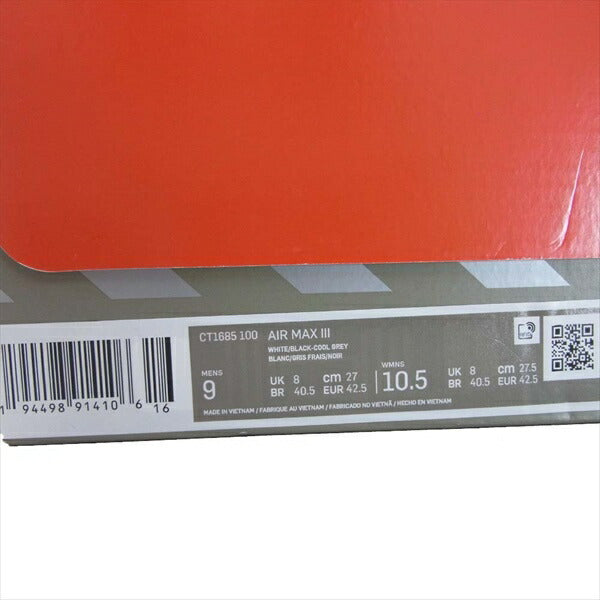 NIKE ナイキ CT1685-100 RADIANT RED ラディアン レッド スニーカー グレー系 27cm【新古品】【未使用】【中古】