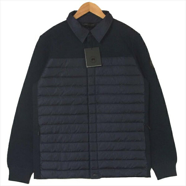 CANADA GOOSE カナダグース 国内正規品 サザビーリーグ 6935M HyBridge Knit ハイブリッジ ダウン シャツ  レディース ニット ネイビー系 M【新古品】【未使用】【中古】