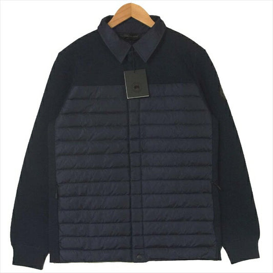 CANADA GOOSE カナダグース 国内正規品 サザビーリーグ 6935M HyBridge Knit ハイブリッジ ダウン シャツ  レディース ニット ネイビー系 M【新古品】【未使用】【中古】