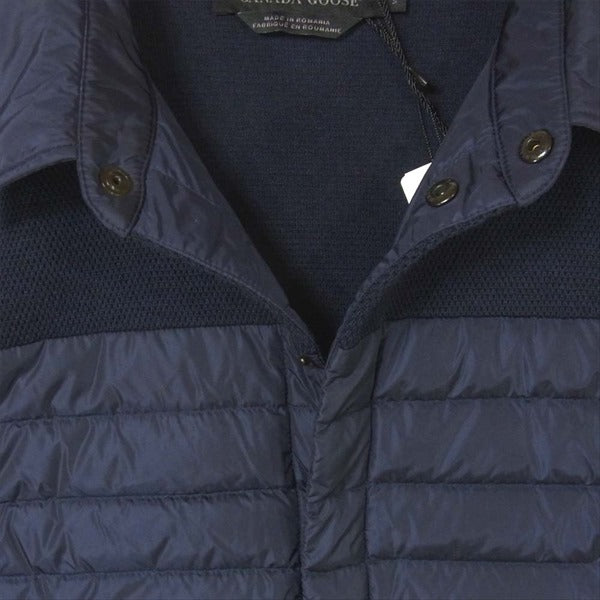 CANADA GOOSE カナダグース 国内正規品 サザビーリーグ 6935M HyBridge Knit ハイブリッジ ダウン シャツ  レディース ニット ネイビー系 M【新古品】【未使用】【中古】
