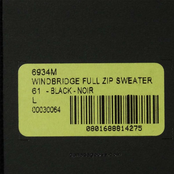 CANADA GOOSE カナダグース 国内正規品 サザビーリーグ 6934M ウィンドブリッジ フルジップセーター レディース ジャケット ブラック系 L【新古品】【未使用】【中古】