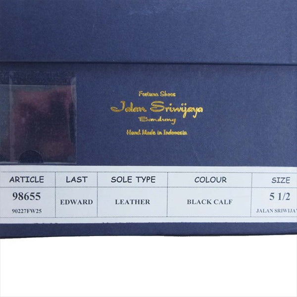 JALAN SRIWIJAYA ジャランスリウァヤ 98655 ストレートチップ ビジネス シューズ ブラック系 5.5【新古品】【未使用】【中古】
