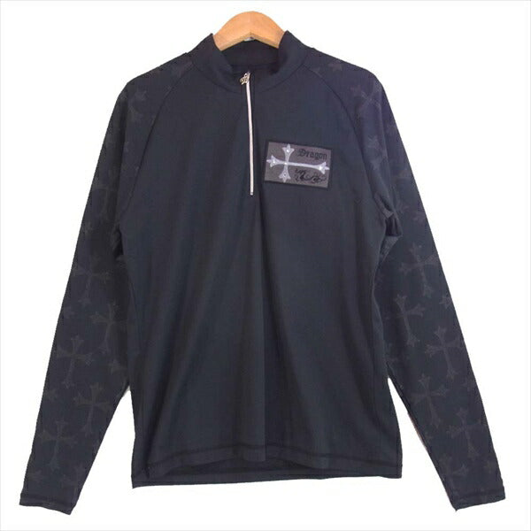 DANCE WITH DRAGON ダンスウィズドラゴン D1-178101 ハーフジップ ジャケット 黒系 ２【中古】
