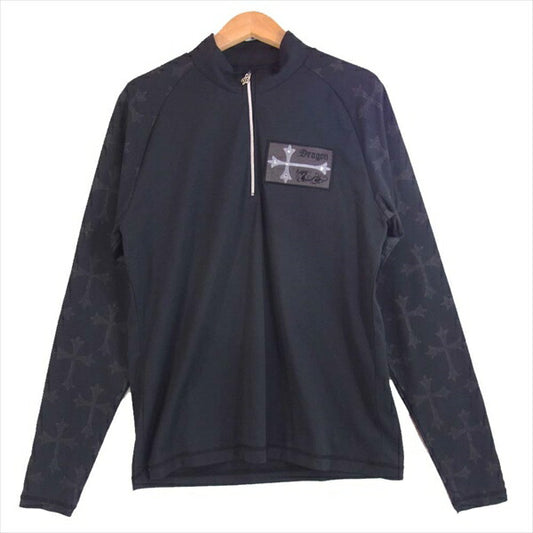 DANCE WITH DRAGON ダンスウィズドラゴン D1-178101 ハーフジップ ジャケット 黒系 ２【中古】