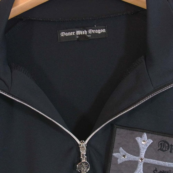DANCE WITH DRAGON ダンスウィズドラゴン D1-178101 ハーフジップ ジャケット 黒系 ２【中古】