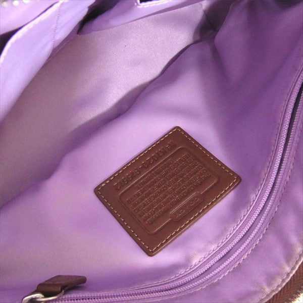 COACH コーチ F15512 アシュレイ レザー ロゴ ゴールド タック レディース ショルダーバッグ ブラウン系【中古】
