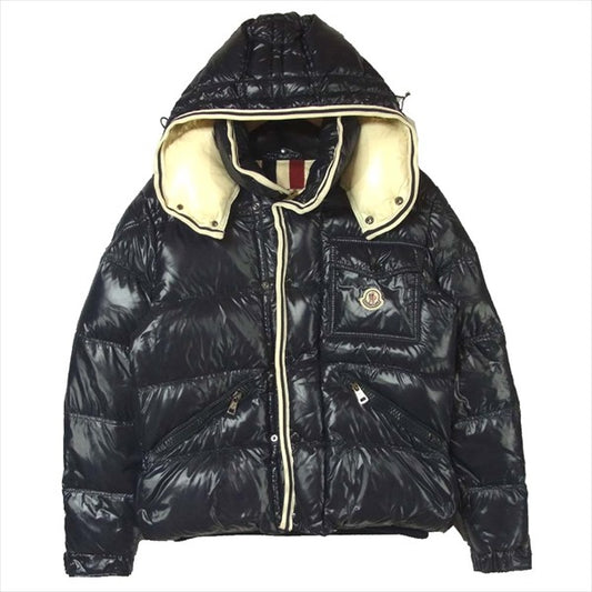 MONCLER モンクレール 国内正規品 BRANSON ブランソン ダウン ジャケット ダークネイビー系 1【美品】【中古】