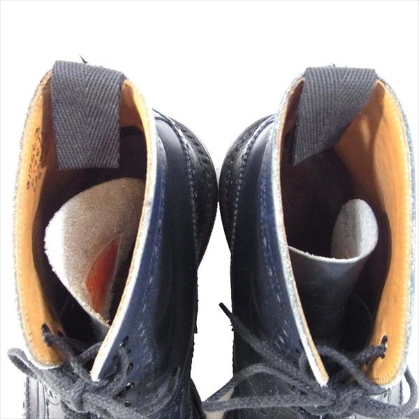 Tricker's トリッカーズ ポールスミス Paul Smith MALTON モールトン LEATHER COUNTRY BOOTS レザー カントリー ブーツ 黒系 サイズ表記なし(実寸インソール：26cm程度)【中古】