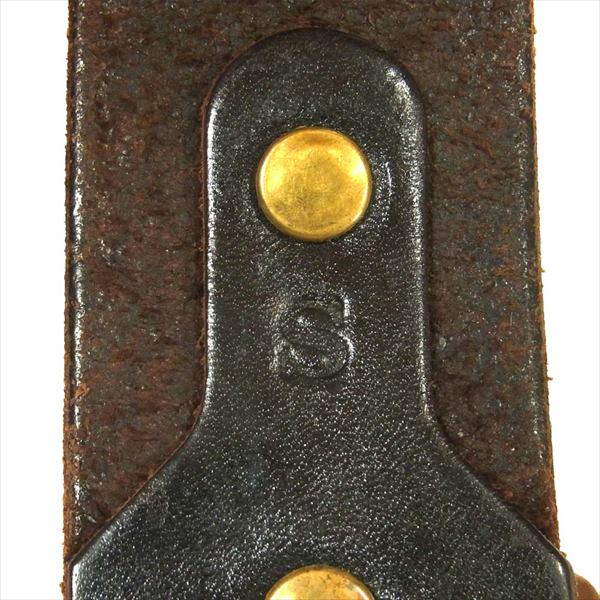 TENDERLOIN テンダーロイン × HTC T-STUDS 2ND ブランドロゴスタッズ レザーベルト ブラウン系【中古】