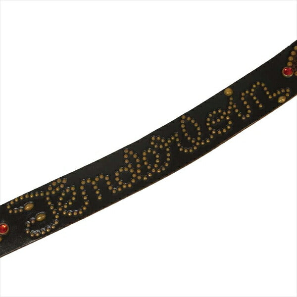 TENDERLOIN テンダーロイン × HTC T-STUDS 2ND ブランドロゴスタッズ レザーベルト ブラウン系【中古】