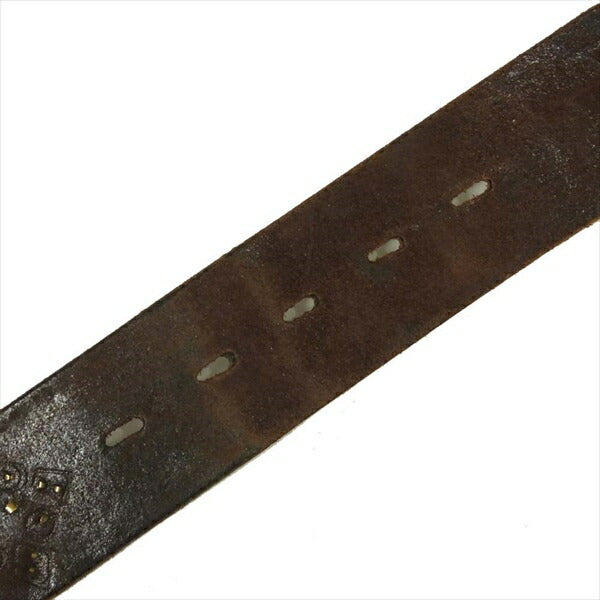 TENDERLOIN テンダーロイン × HTC T-STUDS 2ND ブランドロゴスタッズ レザーベルト ブラウン系【中古】