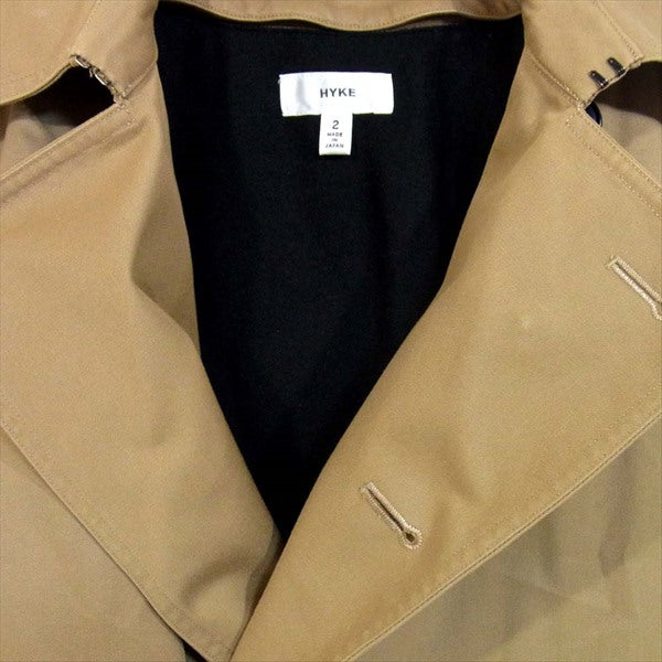 HYKE ハイク 132-17005 ライナー付 トレンチ ウール 日本製 レディース トレンチコート ベージュ系 2【中古】