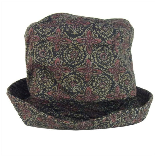 Engineered Garments エンジニアードガーメンツ BUCKET HAT 総柄 バケット ハット 帽子 ブラック系 M【中古】