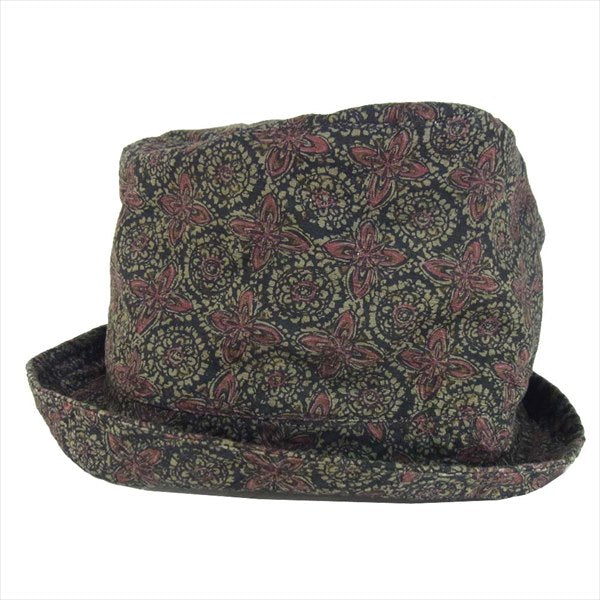 Engineered Garments エンジニアードガーメンツ BUCKET HAT 総柄 バケット ハット 帽子 ブラック系 M【中古】