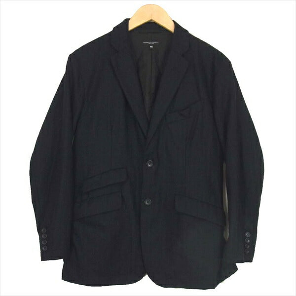 Engineered Garments エンジニアードガーメンツ シャドーストライプ ウール 2B ジャケット ネイビー系 XS【中古】