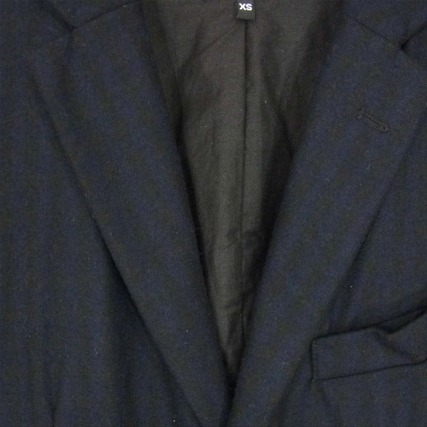 Engineered Garments エンジニアードガーメンツ シャドーストライプ ウール 2B ジャケット ネイビー系 XS【中古】