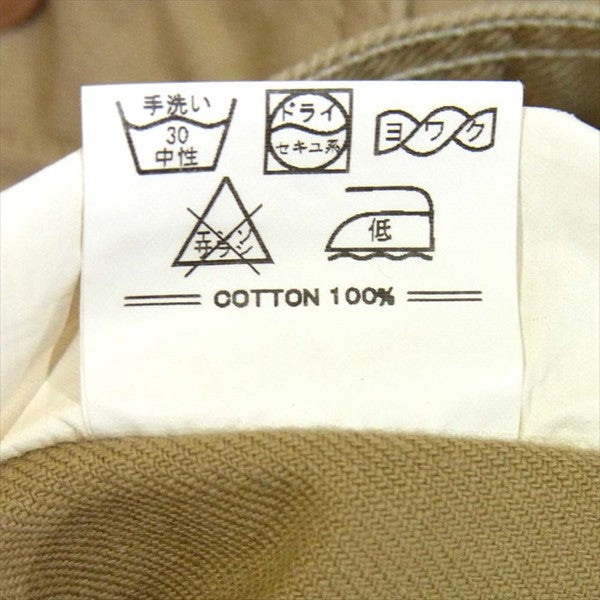 DELUXE デラックス コットン ワーク シャツ ポケット コットンシャツ ワークシャツ ベージュ系 S【中古】