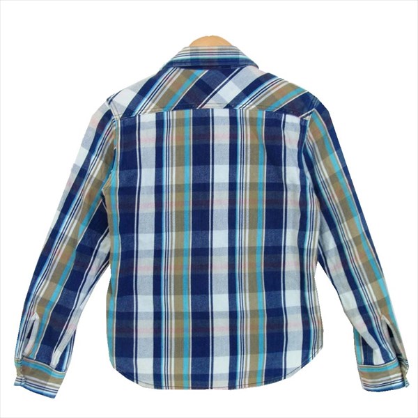 JELADO ジェラード 10周年記念 コットン レギュラーカラー チェックネルシャツ シャツ ブルー系 13【美品】【中古】