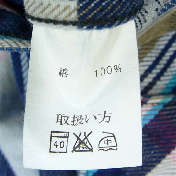 JELADO ジェラード 10周年記念 コットン レギュラーカラー チェックネルシャツ シャツ ブルー系 13【美品】【中古】