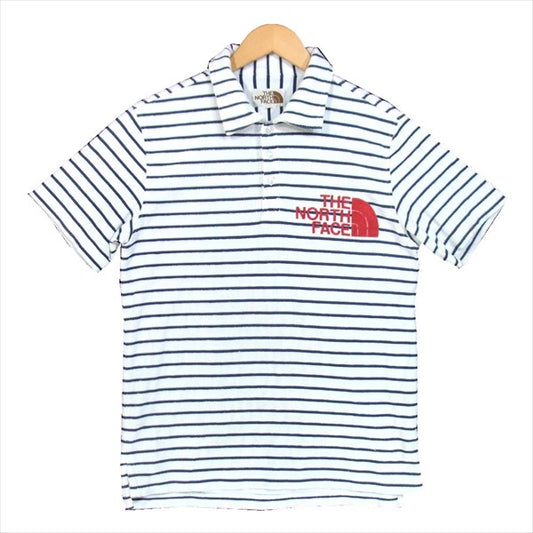 THE NORTH FACE ノースフェイス AT40803 茶タグ復刻 パイル生地 ポロ シャツ ポロシャツ 白×ネイビー系 M【中古】